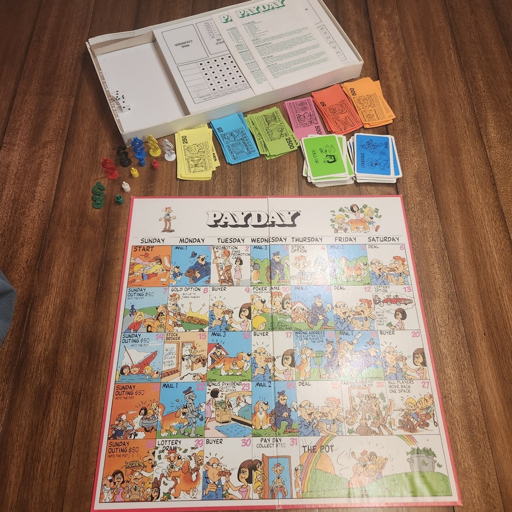 Vintage Payday Board Game Parker Brothers‎ Retro Family game  Bilingual 1984